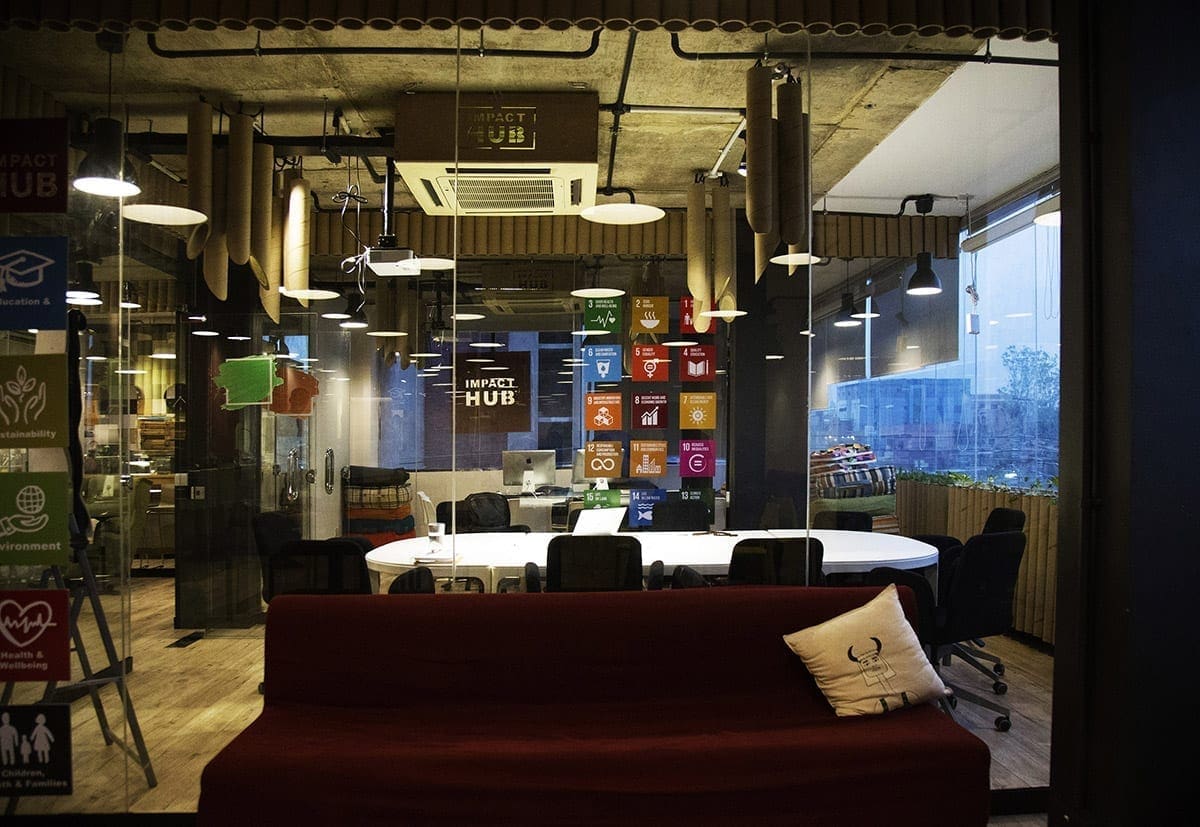 green meeting room